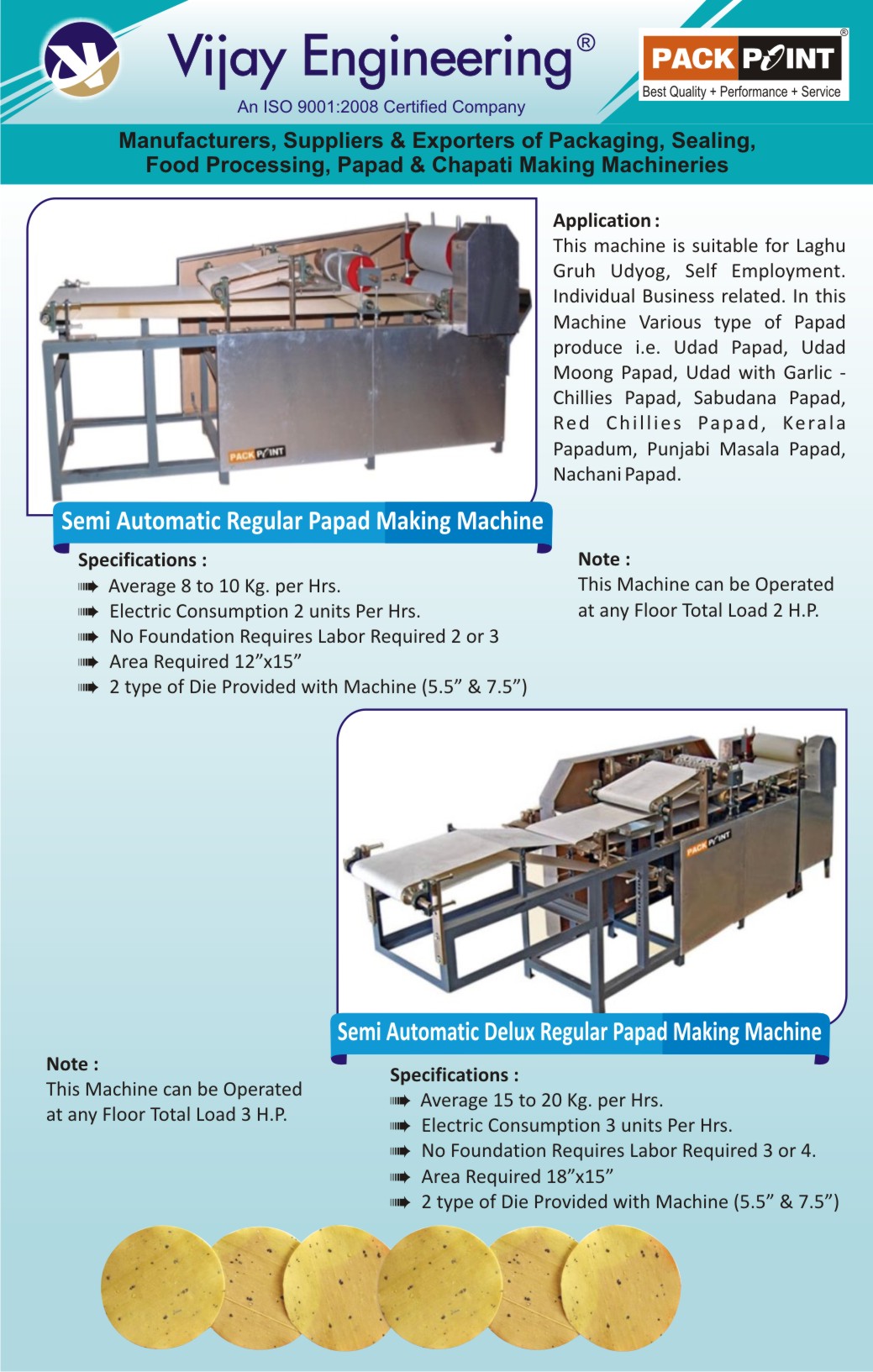 Papad Making Machine